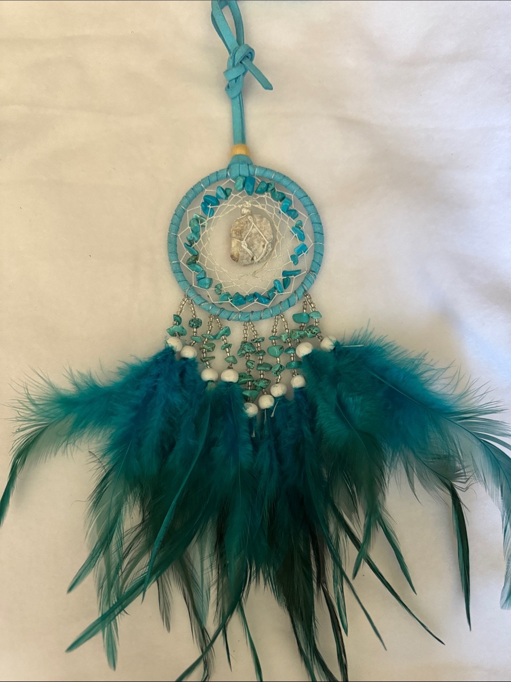 Turquoise Feather Dreamcatcher - Accessories